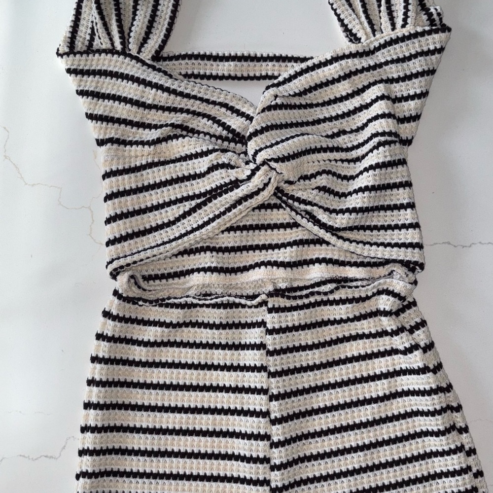 Striped Knit Romper
